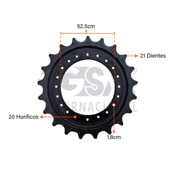 Sprocket PC300-6/7/8 – 21T 20H - Imagen 2
