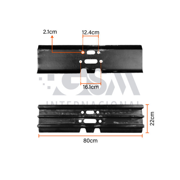 Zapata PC210 690ELC EC240 R200 ZX200 – 800x10mm – 20mm – 4H - Imagen 3