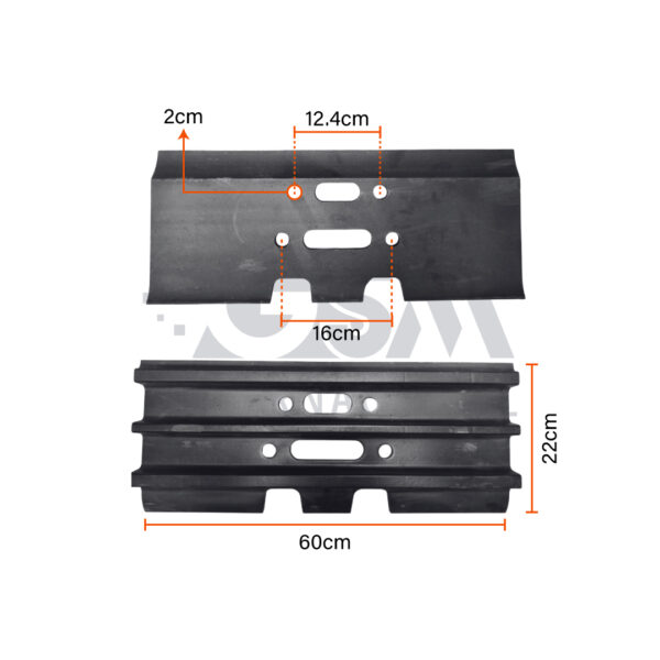 Zapata PC210 690ELC EC240 R200 ZX200 – 600x10mm – 20mm – 4H - Imagen 2