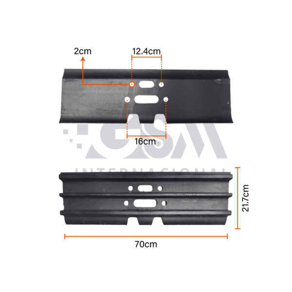 Zapata PC210 690ELC EC240 R200 ZX200 – 700x10mm – 20mm – 4H - Imagen 2