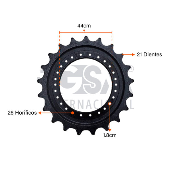 Sprocket SK350LC-8 / SK350LC-9 – 21T 26H - Imagen 3
