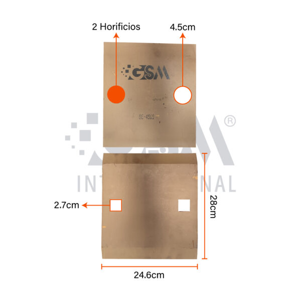 Cuchilla de Carga Seg. Central – 28 cm x 25 cm x 2,7 cm – 2H – 1" T - Imagen 2