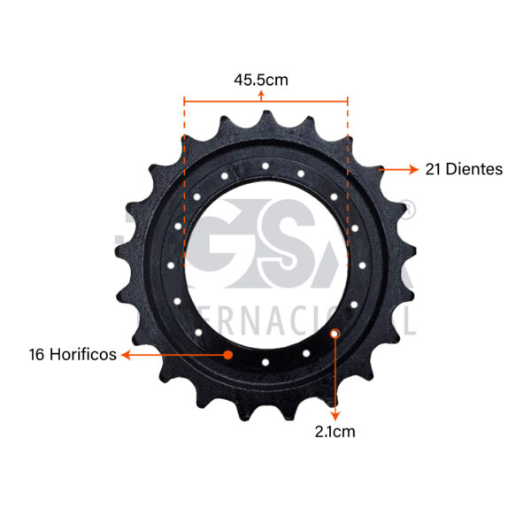 Sprocket CAT 324C / 320B – 21T – 16H – 20mm - Imagen 2